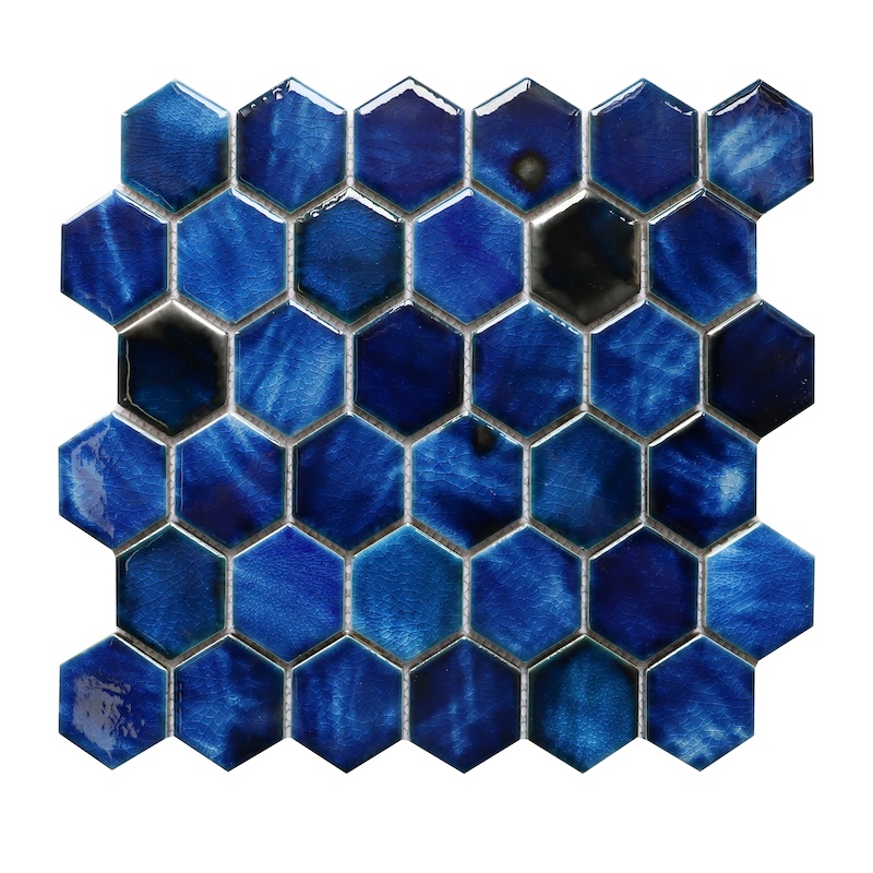 Akazu Porcelain Mosaic Cobalt Tile