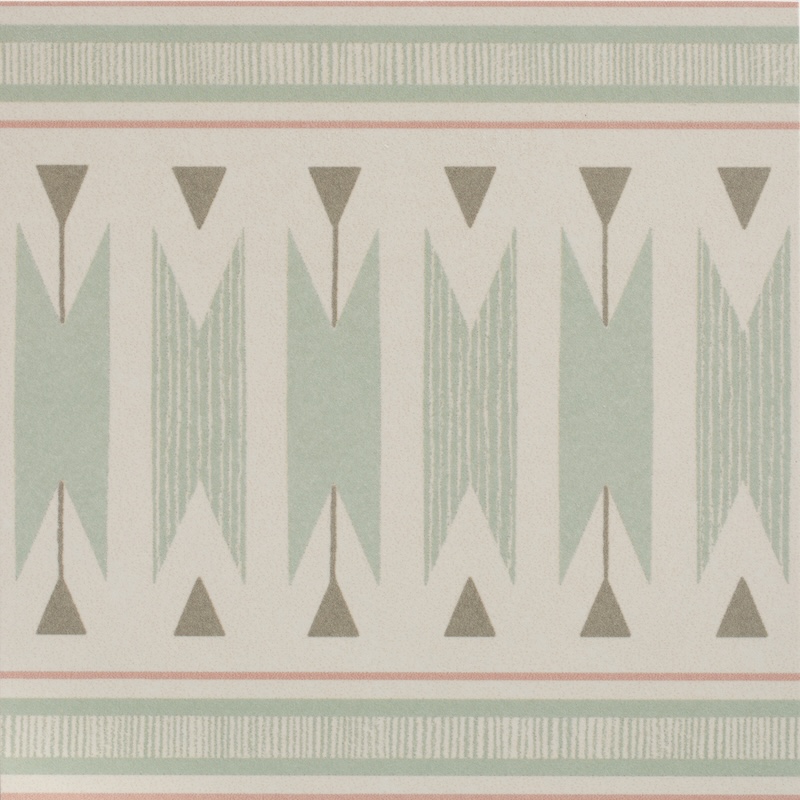 Aventuras Ziggy Border Olive Porcelain Tile