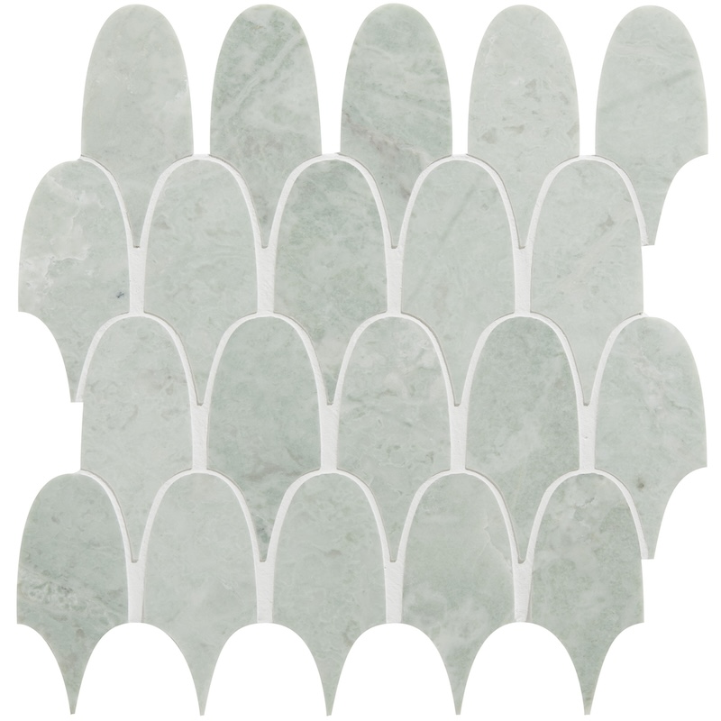 East Java Hummingbird Marble Plume Mosaic Tile