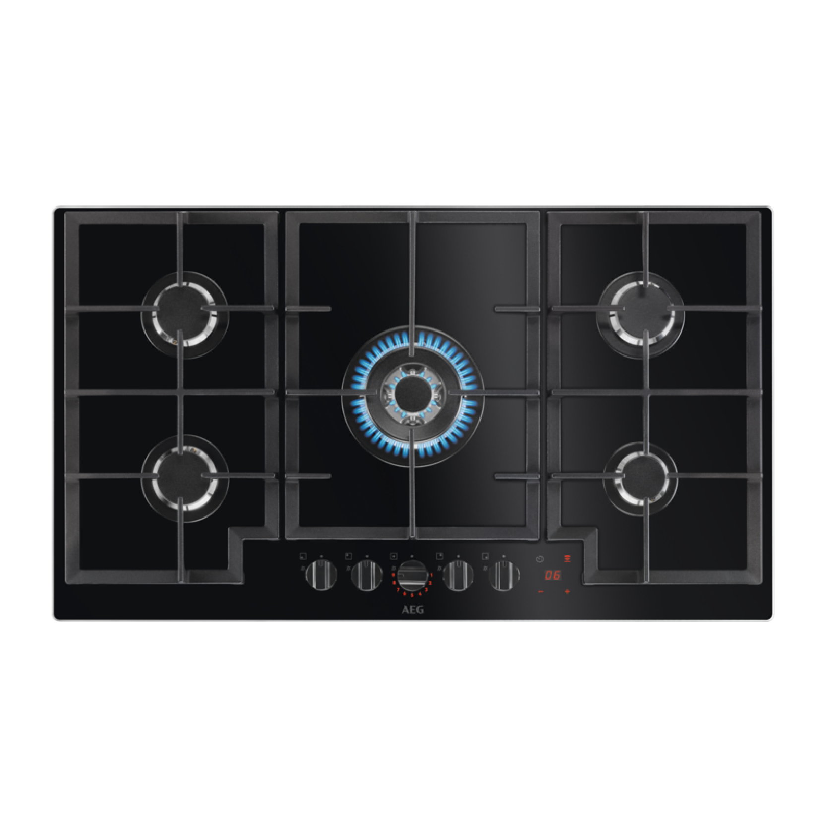 FLAMELIGHT GAS ON GLASS HOB 90CM AEG | HKB95450NB
