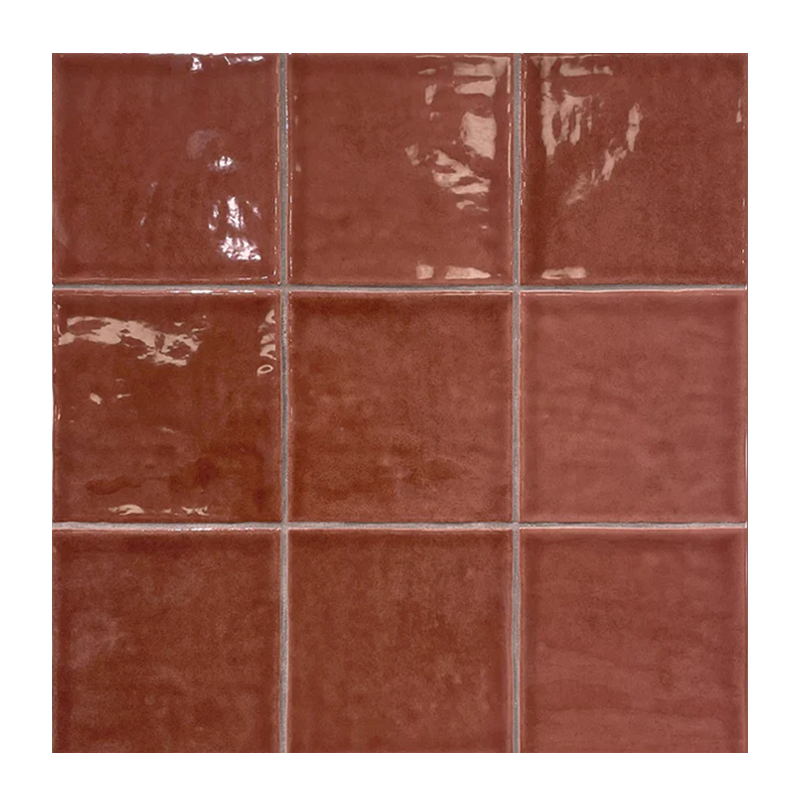 LUAM CINNAMON GLAZED SQUARE DECORATIVE TILE